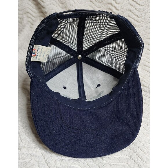 Vintage DE LONG Air Force PILOT WINGS Black Cap AVIATOR Snapback Embroid HAT EuC - Picture 4 of 5